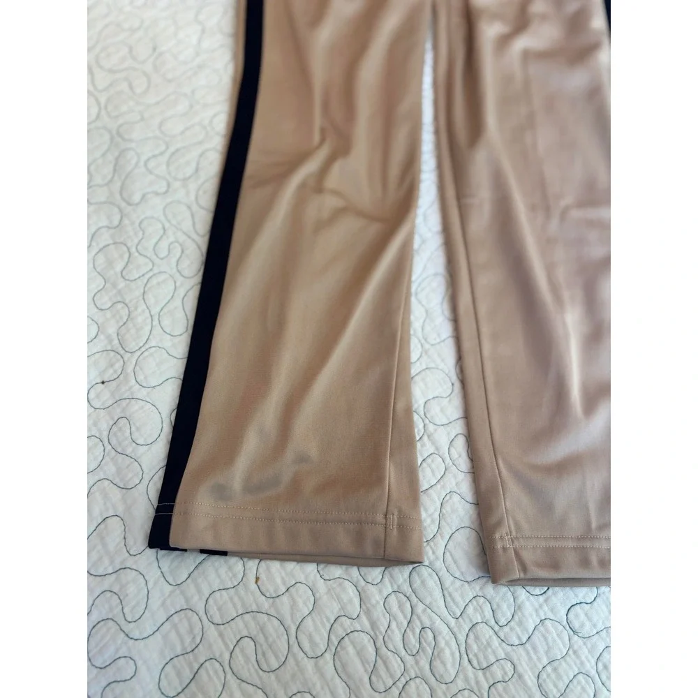Adidas Mens 3-Stripes Training‎ Pants Warm Sandstone Tan Black Size Small